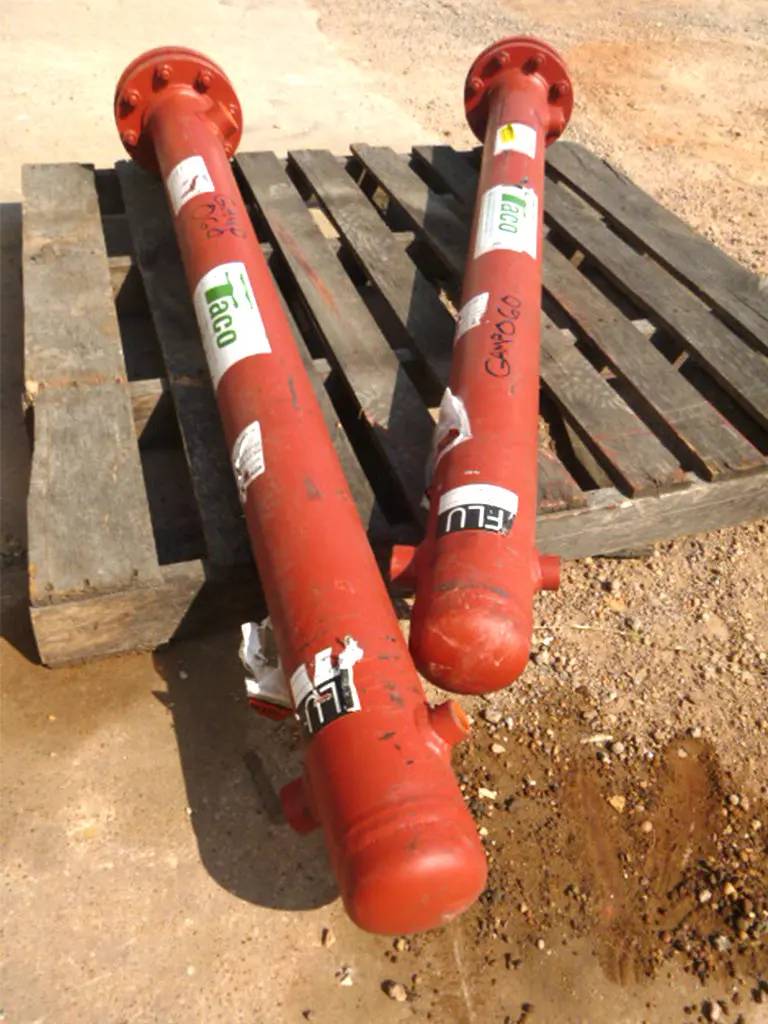 11 sq.ft., Taco G4210S, Unused Shell and Tube Heat Exchanger, 2 passes, (2) 0.75" diameter