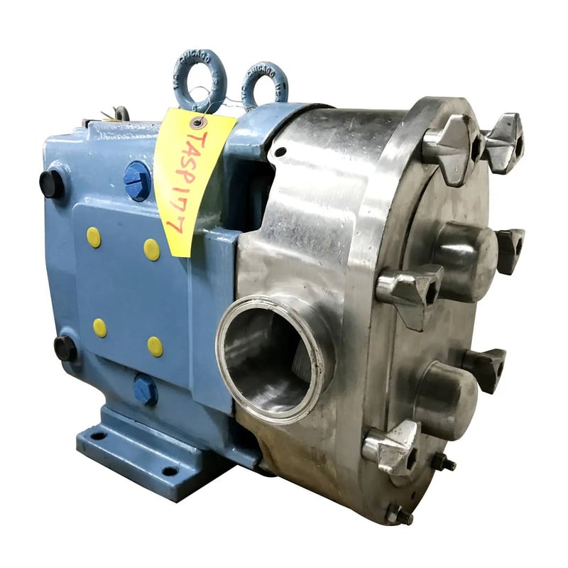 150 GPM, Waukesha Cherry-Burrell #130-U1, Positive Displacement Pump, 0.254 Gallon, 600 RPM speed, (2) 3"
