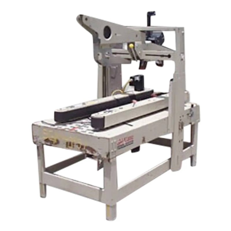 3M #12AF, Adjustable Case Sealer System, 0.11 HP, 5' L x 7' width Conveyor, 2' 1" infeed/exit H
