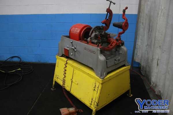 1" -4" Ridgid #444, pipe & bolt threader, die head, reamer, automatic oiler, 3/4 HP, #76018