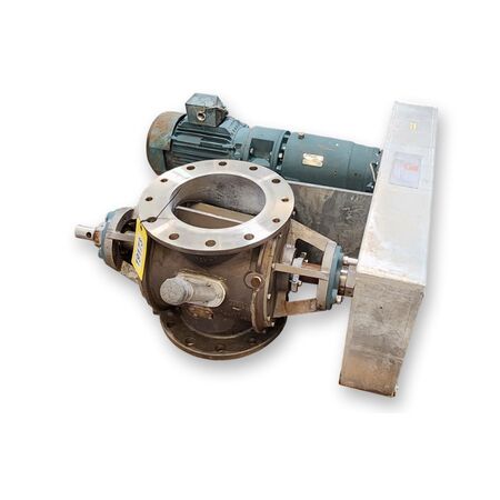 10" Flotronics, Stainless Steel Rotary Airlock Feeder Valve, 3 HP, 16.5" line H, 230/460 V