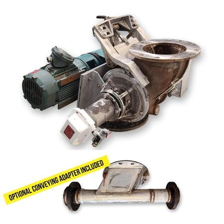 10" Flo-tronics, Stainless Steel Side-entry Rotary Feeder, 3 HP, 22" line H, 230/460 V, 13 RPM