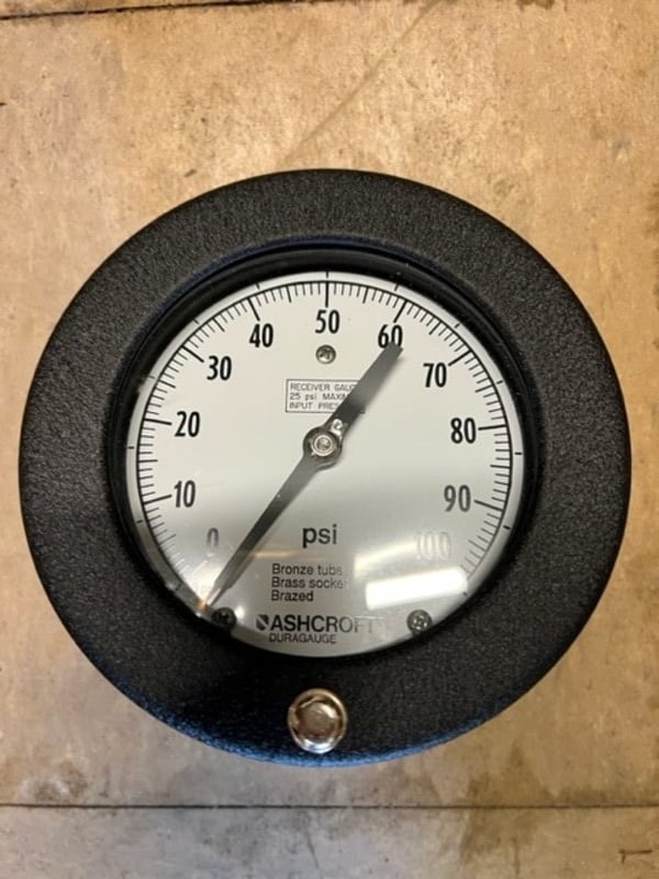 Ashcroft 451377AS02B, Receiver Gauge, 4 1/2" size, 1/4" NPT Back