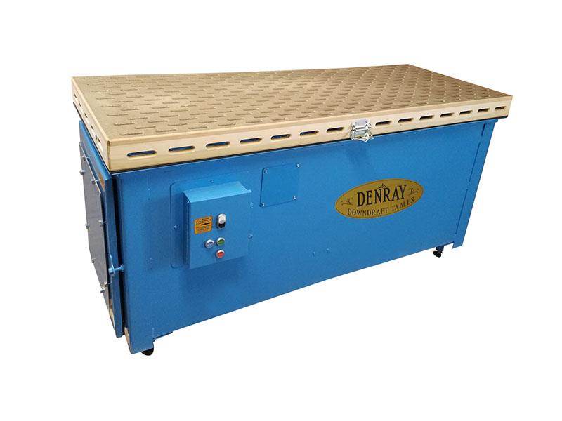 Denray #2872-B, Down Draft Table, 28" x 72" table, 3000 cfm, 2 HP, cartridge filters w/ 180 sq.ft. cloth