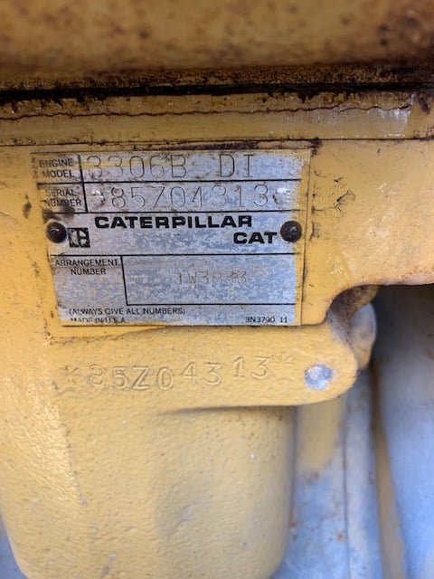 175 Kw Caterpillar 3306 Dit Diesel Generator Set 480 Volts 3 Phase Sr4 Generator End 7222