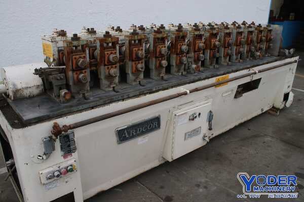 12 Stand, Ardcor #SF, rollformer, 1-1/2" shaft diameter, 10" horizontal centers, 4.167" vertical centers
