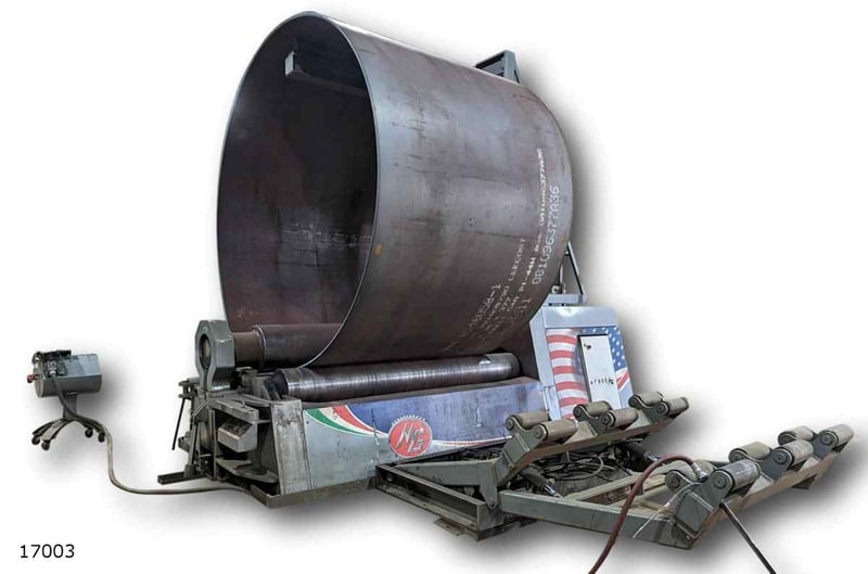 10.2' x 1-3/4" M.g. #MH-345-G, double pinch hydraulic 4-roll bending roll, 40 HP