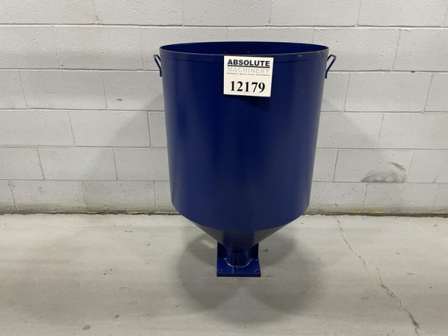 Haitian #24x39-7x7, 24" diameter feed throat mounted hopper, sight glass, lid