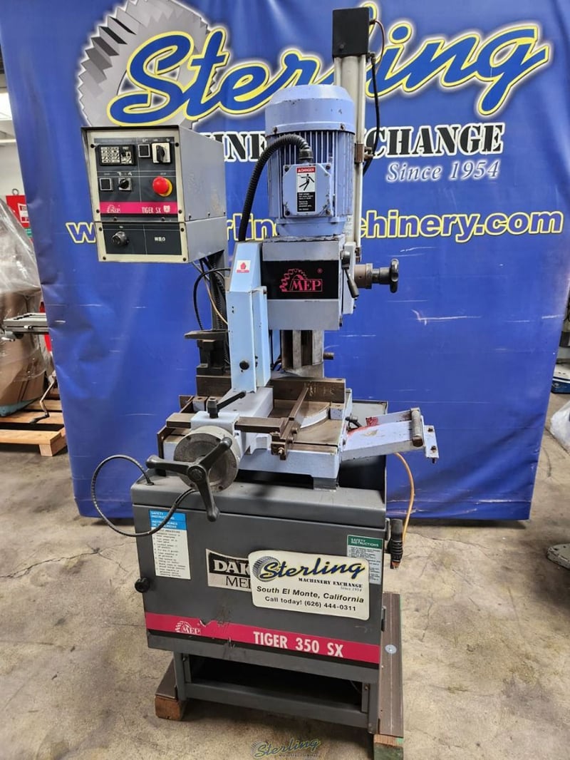 12" Dake #MEP-350X-Tiger, heavy duty semi-auto cold saw, 1750 RPM, automatic / manual air vise, MEP Control