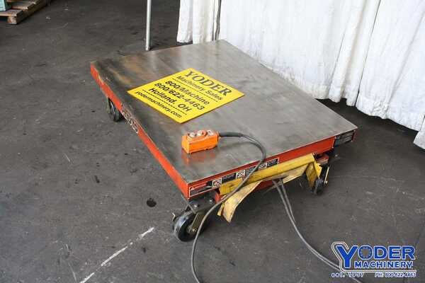 6000 lb. Presto #XL36-60, scissor lift table, 24