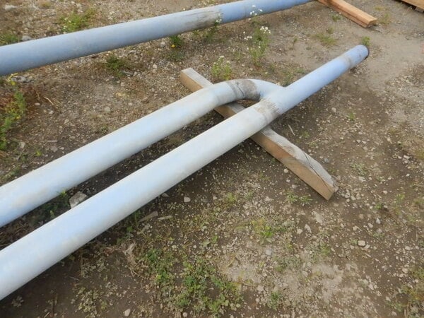 D-baffle, for 4000 gallon reactor, 149" long x 5" dia. x 16" span