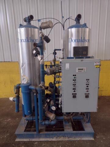 500 scfm, Donaldson #AEHD-500, heated regenerative desiccant dryer, 9 KW heater