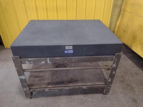 3 6" x 48" x 6" Accurite, black granite table for Sale Surplus Record