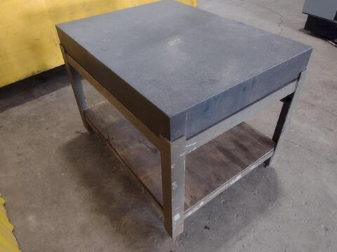 3 6" x 48" x 6" Accurite, black granite table for Sale Surplus Record