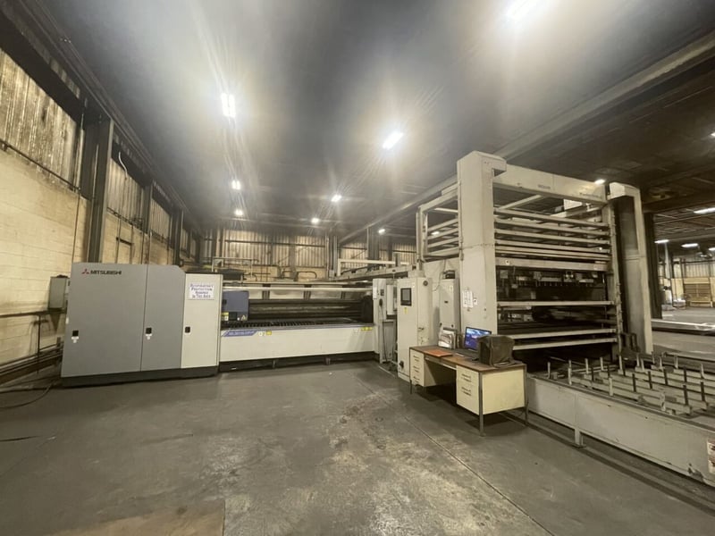 Mitsubishi #ML3015LVP, 4000 watt laser with tower & automation, 5' x10' table, 2004 & 2010 (2 available)
