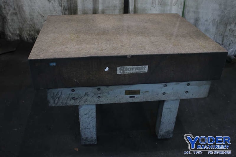 36" x 4 8" x 8" Starrett, granite surface plate, on stand, #74258