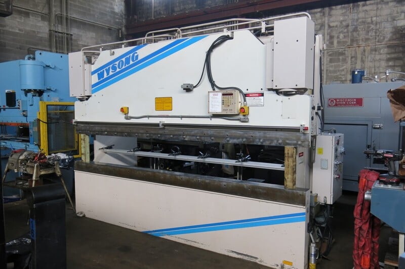 140 Ton, Wysong #THS140-144, CNC hydraulic press brake, 12' overall, Automec CNC99 Control, 1999
