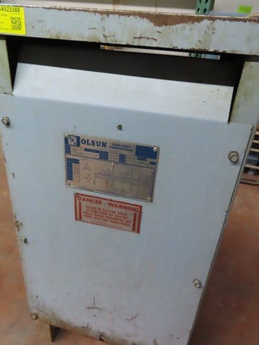 14 KVA 460 Primary, 120Y/69 Secondary, Olsun 9254 S-22634, transformer, 2 year warranty