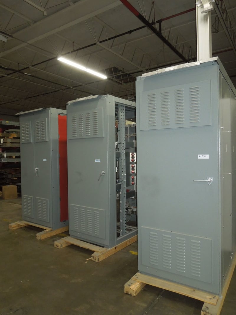 4000 Amps, General Electric Main Breaker line up, Nema 3R rated, Power