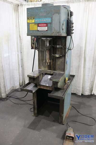 10 Ton, Denison #WS087LC304FSD367A572S320S0903110, hydraulic C-frame press, 8" stroke, #69803