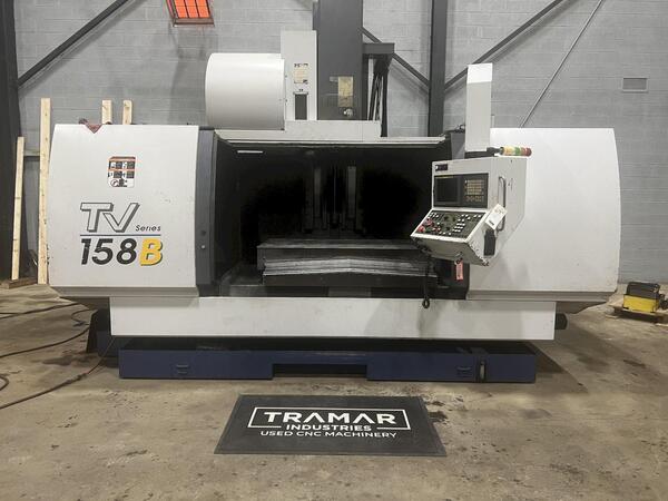 YCM #TV-158B, CNC vertical machining center, 32 automatic tool changer, 59" X, 33.8" Y, 29.8" Z, 6000 RPM