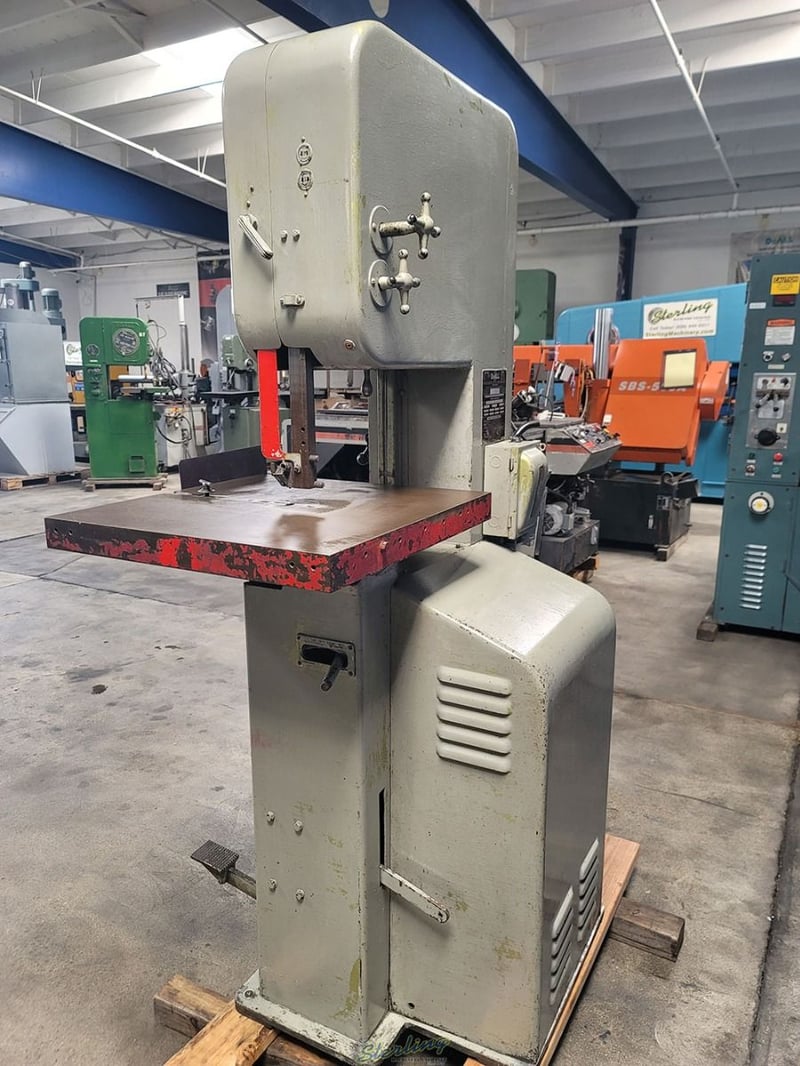 16" x 10" DoAll ML16, vertical bandsaw, 1/8" 3/4" x 120" blade, 60