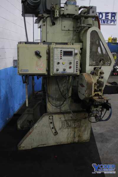 35 Ton, Bliss C35, OBI flywheel press, 2" stroke, 11" Shut Height