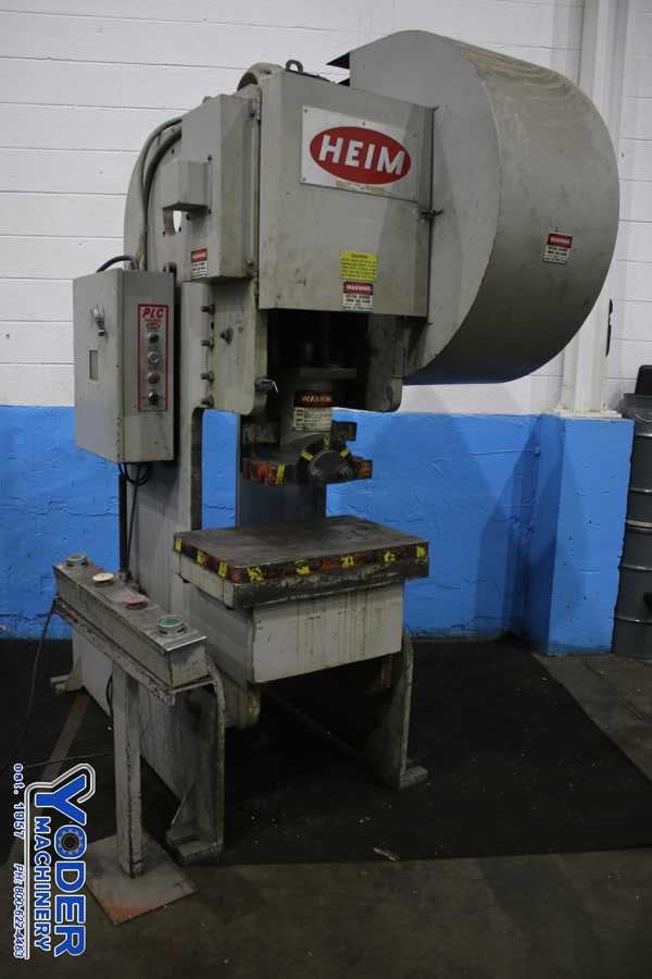 55 Ton, Heim 5OBIFW, OBI flywheel press, 3" stroke, 13" Shut Height