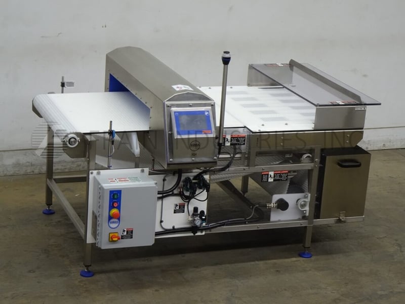 Loma #IQ4, automatic, in line, Stainless Steel, metal detector with belt speeds from 47-140 FPM, touch pad