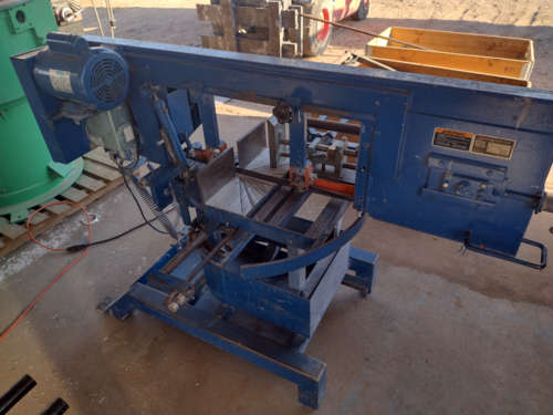 11" x 14" Ellis 1800, horizontal mitering bandsaw, 11' x 1" wide blade for Sale Surplus Record