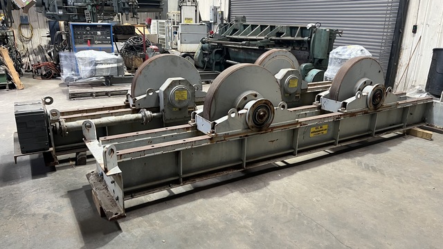 60 Ton, Aronson #WSD-120-CCL/WSI-120/CCL, steel wheel constant center line tank turning roll set