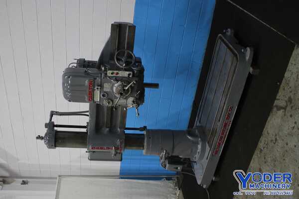 4' -9" Carlton #1A, radial drill, 36" x54" base, power elevation & clamping, 5 HP, #74187