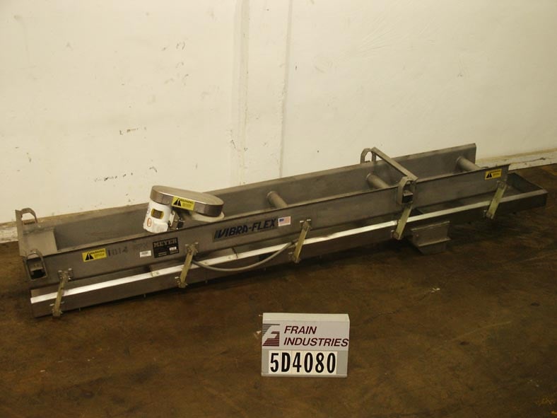 18" wide x 14' long, Meyer VF11186, Stainless Steel vibratory conveyor