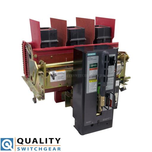 800 Amps, Siemens, RLE-800, electrically operated, manually operated, drawout, static trip III, 42kA @