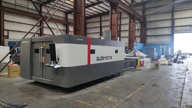 GloryStar #GS-3015CE, Fiber Laser Cutting Machine, 3000 watt, 5' x 10' Table, 2022