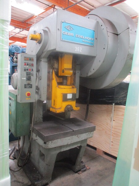 75 Ton, Gebr. Edelhoff #C-75, OBI punch press, 45-130 SPM, air clutch