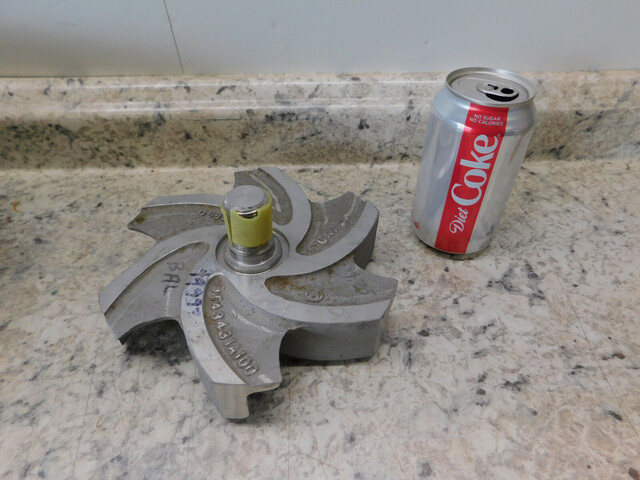 Flowserve, Pump Impeller, 7-1/4" diameter, 1-1/2" Bore, Alloy 20, NEW
