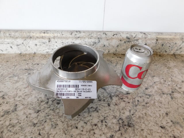 Pump Impeller, 9-5/8" diameter, 5 Vane, CF8M, NEW