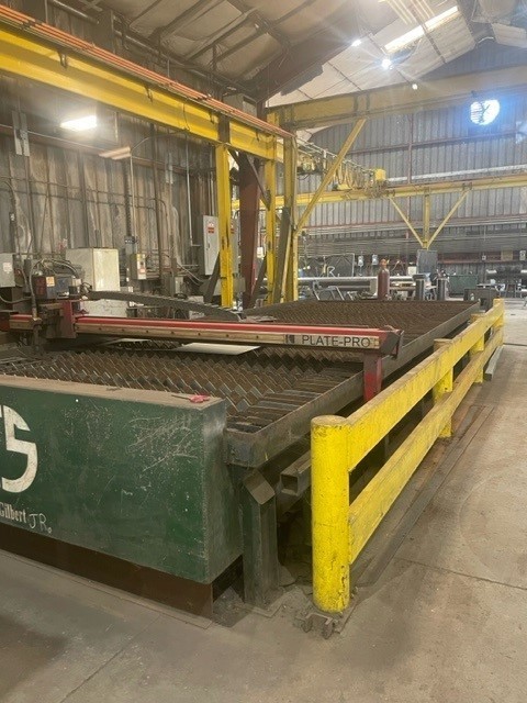 Koike Aronson #Plate-Pro, 9' x 24' plasma cutter, Hypertherm Powermax105 power supply, 2014