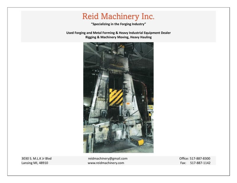 5000 lb. Lasco KH250, drop hammer, 2500 KPM, 1100mm drop height for Sale Surplus Record