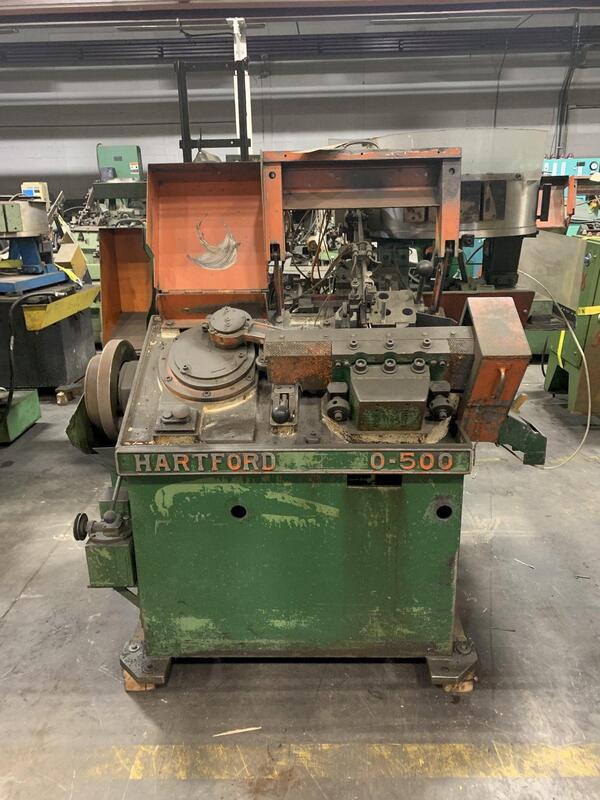 3/16" x 2-1/2" Hartford #0-500, high speed thread roller, 500 PPM, vibratory bowl feeder