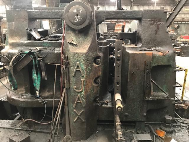 6" Ajax, horizontal upsetter, 8" die opening, 11" stock gather, 75 HP, 27 SPM