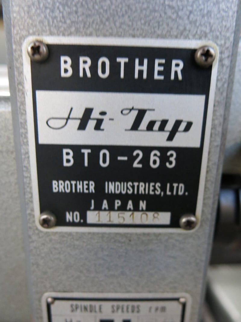 Brother #Hi-Tap-BTO-263, Tapping Machine, with 1 Collet and 1 Set of Gears  in machine for Sale | Surplus Record