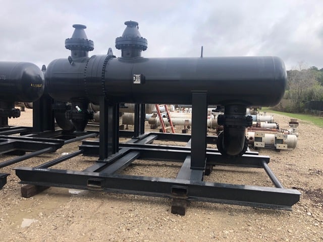 1250 sq.ft., 500 psi shell, Ohmstede, 480 psi tube, 36" shell diameter x 10' 0" F/F, 500&deg; F, 2014