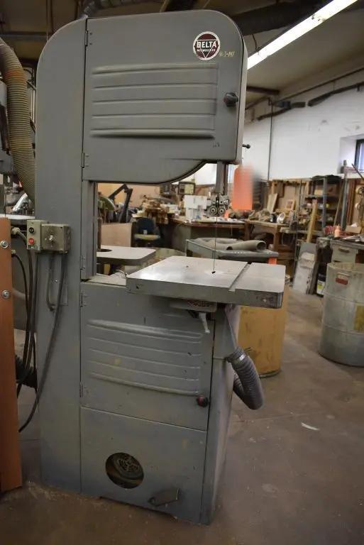 20" Delta Milwaukee, vertical band saw, tilting table, brake, upgraded