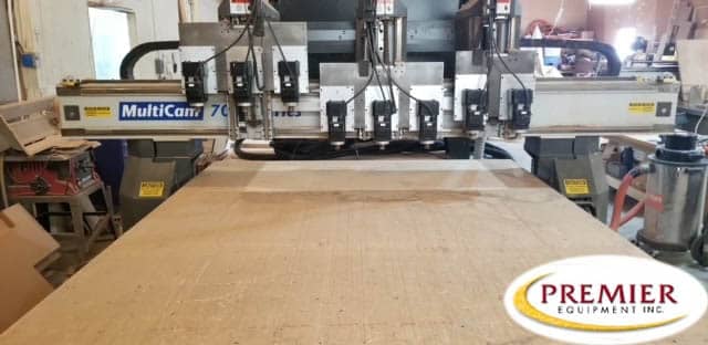 Multicam #7000-Series, CNC Router, 8 Spindle heads, 24000 RPM, 13.3 HP, 2014