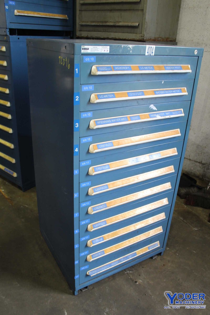 11 Drawer Vidmar cabinet, #72096 for Sale | Surplus Record