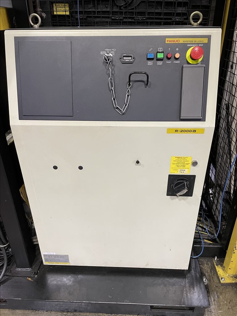 Genesis Parts Handling Robotic Cell, Fanuc R-2000ib Robot Arm, Fanuc R 