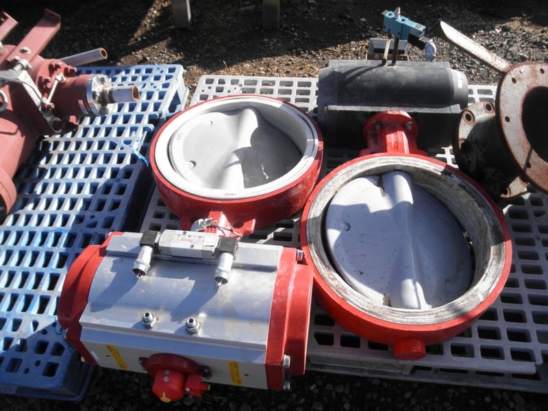 12" -15" Bray Int' l, Butterfly Valves, lot of (7), w/(2) Stainless Steel butterfly gates