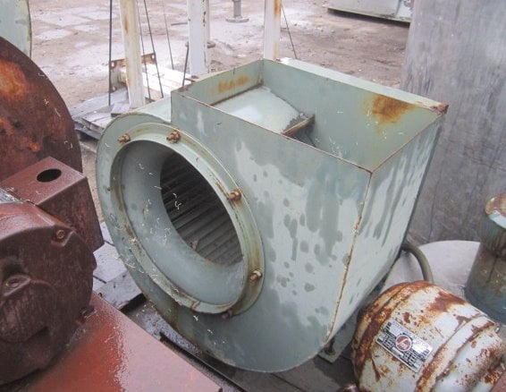 New York Blower #125, Junior Fan, 14" diameter Inlet, 9" x 9" outlet, 1 HP, 1750 RPM, 220 V